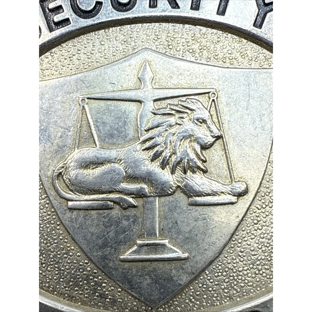 Vintage Pine Tree Security Guard Maine Obsolete Security Guard Badge Silver Tone